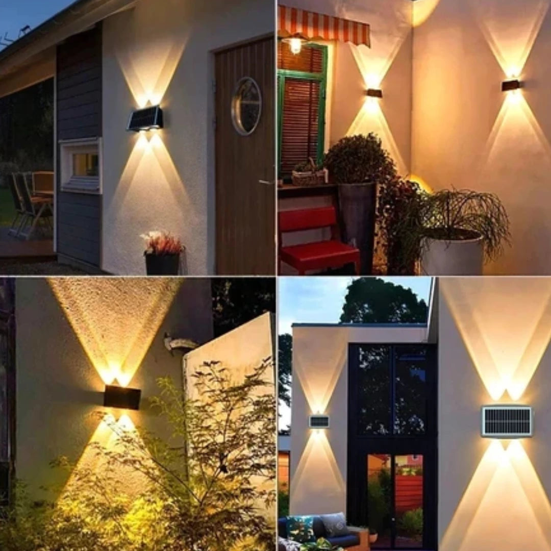 Luminária Solar Arandela de Luz Quente